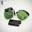 lighter_grenade_instagram_02.jpg STL-Datei Lighter Case - Hand Grenade Shaped kostenlos・3D-druckbares Modell zum herunterladen