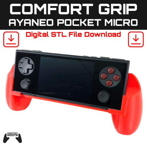 📁 AyaNeo Pocket Micro Comfort Grip Case・ STL File for 3D