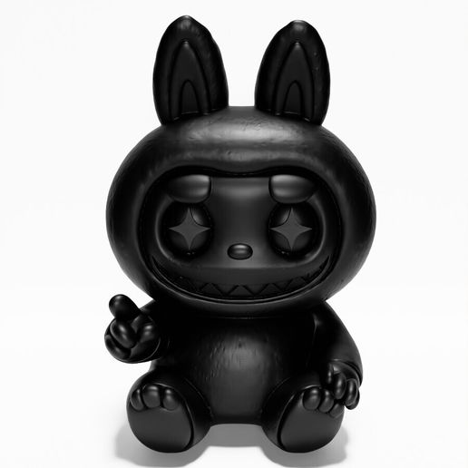 👾 Sit Black Labubu The Monsters toy・ STL File for 3D printing・Cults
