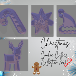 1.png Fichier 3D Collection de moules à biscuits de Noël - 26・Modèle à télécharger et à imprimer en 3D