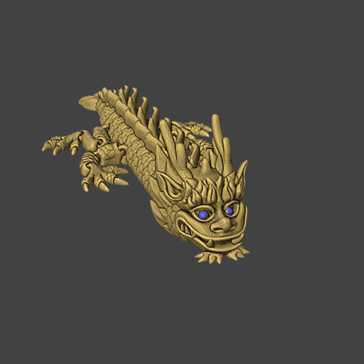 3D print Flexi Print-in-Place Imperial Dragon • made with ender 3 pro ...