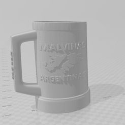 MALVINAS.jpg Файл STL КРУЖКА ДЛЯ ОТБИВНЫХ MALVINAS ARGENTINAS・Модель для загрузки и печати в формате 3D