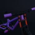Purple-Bike-Components-in-Focus.png Mini bicicleta de Downhill totalmente funcional