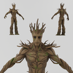 Portada.png OBJ file Groot Lowpoly Rigged・3D printable design to download