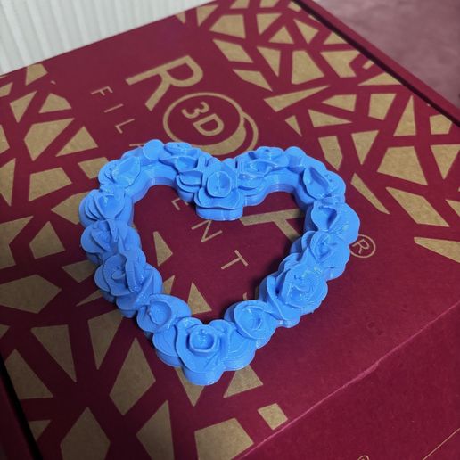 Valentine day rose heart 3D model