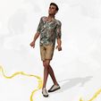 5.jpg Cartoon Man Dancing stylized human Low-poly 3D model