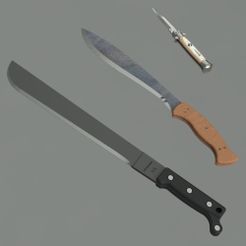 knives.jpg The Last of Us Cold weapon 3D model set. Video game, props, cosplay