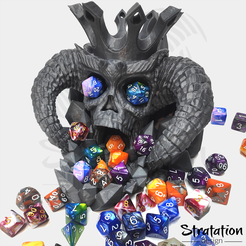 Sd_RPG_DemonKingsSkullDiceTower01.png Archivo STL Torre de dados Calavera del Rey Demonio・Modelo para descargar y imprimir en 3D