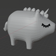 c1.png Cute Unicorn Pig, STL and blender file.