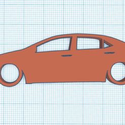 Web-capture_4-12-2023_191126_www.tinkercad.com.jpeg Брелок для ключей Toyota Corolla 11 поколение седан E17 E18 Силуэт