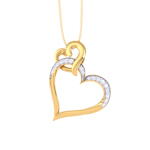 3D Printable Cad jewelry design of Lady diamond Pendant 3D model