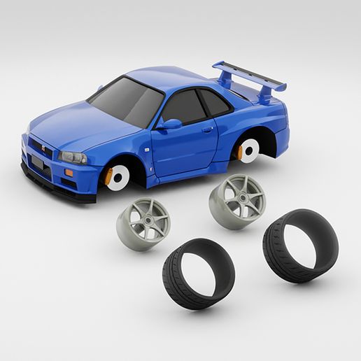 3D-Nissan-Skyline-GTR-3.jpg Nissan Skyline GTR R34 (1999) Model Kit Car
