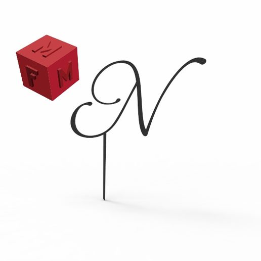 N.jpg INITIALE TORTENAUFSATZ BUCHSTABE N