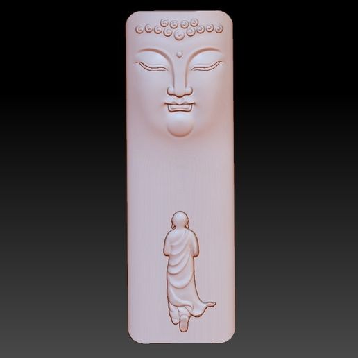 buddhafacemonk1.jpg Free STL file buddha face and monk・Model to download and 3D print, stlfilesfree
