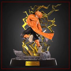 18.jpg Fichier STL gratuit Tueur de démons Kimetsu no yaiba - Zenitsu Modèle d'impression 3D・Modèle à télécharger et à imprimer en 3D