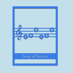 k.png STL file Zelda Songs Panel A11 - Decoration - Song of Storms・Model to download and 3D print
