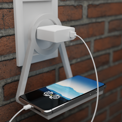 WallChargingPhoneStand02.png Wall Charging Phone Stand