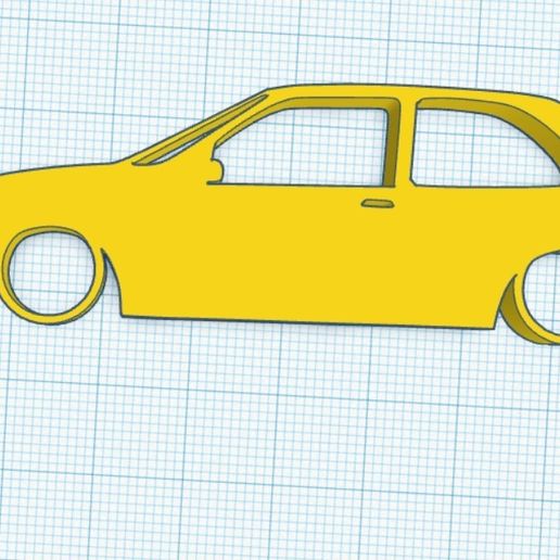 Web-capture_4-12-2023_11559_www.tinkercad.com.jpeg Mazda 121 Silhouette Keyring