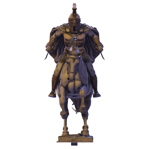 015.png HighPoly Древний воин на резвом скакуне