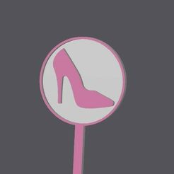barbie-shoe.jpg Archivo STL Barbie Mini Cake Topper - Zapato・Modelo para descargar e imprimir en 3D