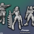 Previews_Pinups.png Apocalyptic Gangfare - California Raiders (5+3 Monopose Heroic Scale Miniatures)