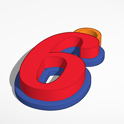 6.png LLAVERO NUMERO SEIS (PORTE-CLÉS NUMÉRO SIX)