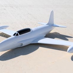 1.jpg Free STL file Facile à imprimer maquette avion jet T33 esc: 1/64・Model to download and 3D print