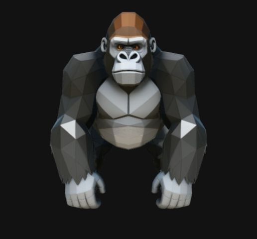 faceted gorilla model