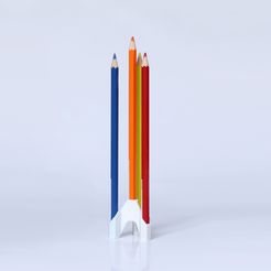 DSC_791_2.jpg Free STL file Rocket Pencil Stand・3D printing idea to download