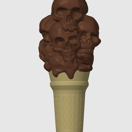 Screenshot-2025-04-02-105841.png I Scream Cone PRINT IN PLACE Ice cream monster by Pretzel Prints Skull dessert