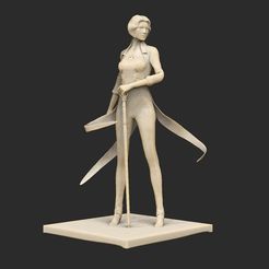 Pose41MadameStance.jpg Free STL file Cyberpunk Women x6・3D printer model to download, CharlieVet