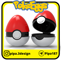 Pokeeggs-Pokebola-1.png STL file Easter Egg Pokeballs・3D print design to download