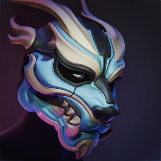 Dragon Kirin Mask - 3D Printable Model