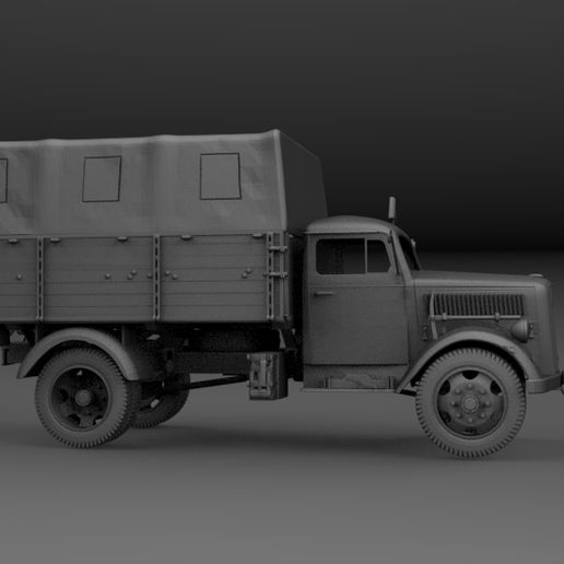 WW2 TRUCK OPEL BLITZ 3-Ton - Model STL Premium