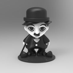 charles.jpg Datei STL Charles Chaplin・Design für 3D-Drucker zum herunterladen