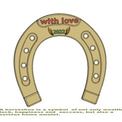 horseshoe_d02-00-02-03-01-v3-01-00.jpg horseshoe 2022 y with love Christmas New Year Gift for luck 3D print and cnc