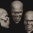 4.png Archivo STL Calavera espeluznante・Plan de impresora 3D para descargar