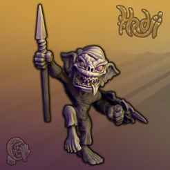 Goblin-04-ProductPic-01.png STL file Goblin Warrior #4・3D print design to download, TurboYawn
