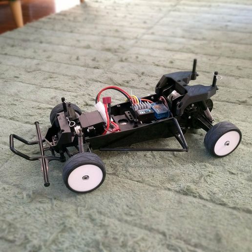 Touring Car Body Adapter for TAMIYA Grasshopper - 3D model önizlemesi