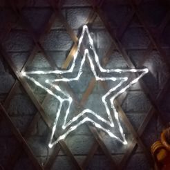 WP_20191109_16_43_46_Pro.jpg Archivo STL gratis Decoración de estrellas de navidad al aire libre con LEDs・Objeto imprimible en 3D para descargar
