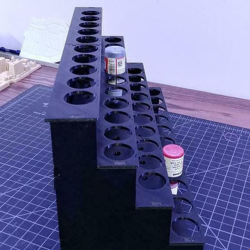 🎨 Modular Hobby Paint Rack - Large Straight・Free STL File for ・Cults