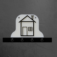 4.png Porta-chaves em forma de casa para impressão 3D