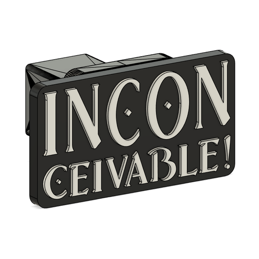 👸 INCONCEIVABLE! Hitch Cover・ STL File for 3D printing・Cults