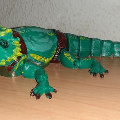Jouet articulé dragon barbu, corps à imprimer, tête à encliqueter, mignon Flexi