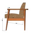 CH6-06.JPG Miniature armchair with a wooden frame mockups props N03 3D print model