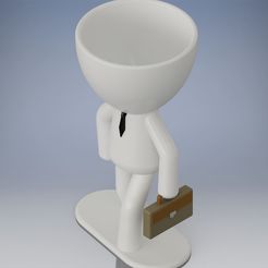 robertconmaletin.jpg STL file Robert Pot with suitcase, father's day・3D printer design to download