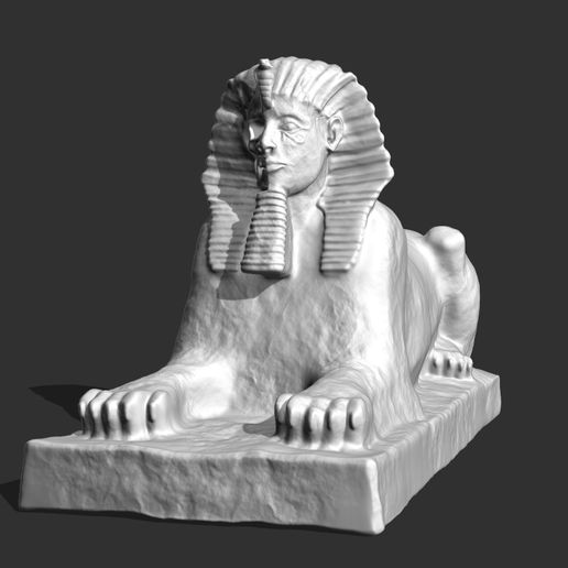 💀 Sphinx with a half skull face・ STL File for 3D printing・Cults