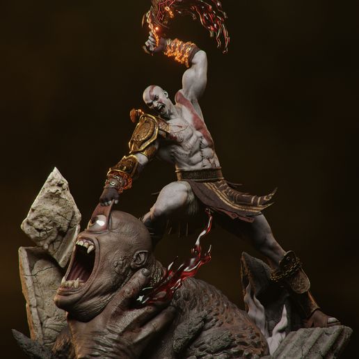 Kratos - God of War - Fullsize 3D model