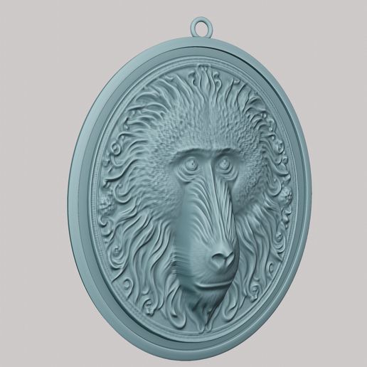 b_154.jpg Baboon Animal Necklace Baboon Animal Pendant for CNC Router Laser & 3D Printer