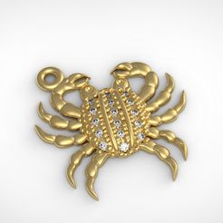 41.jpg Archivo STL gratis COLGANTE DE CANGREJO PINGENTE CARANGUEJO・Diseño de impresora 3D para descargar